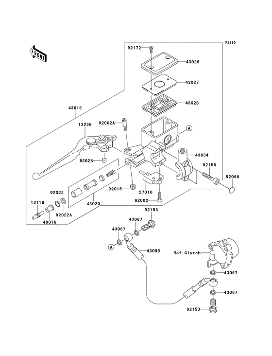 VN1600 Главный цилиндр сцепления