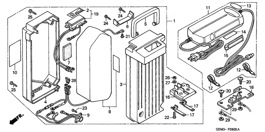 Battery/charge unit