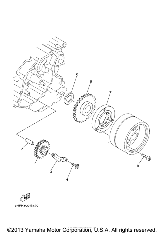 TTR125ER Муфта стартера