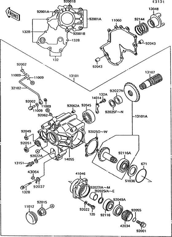 Front bevel gear(1/2)