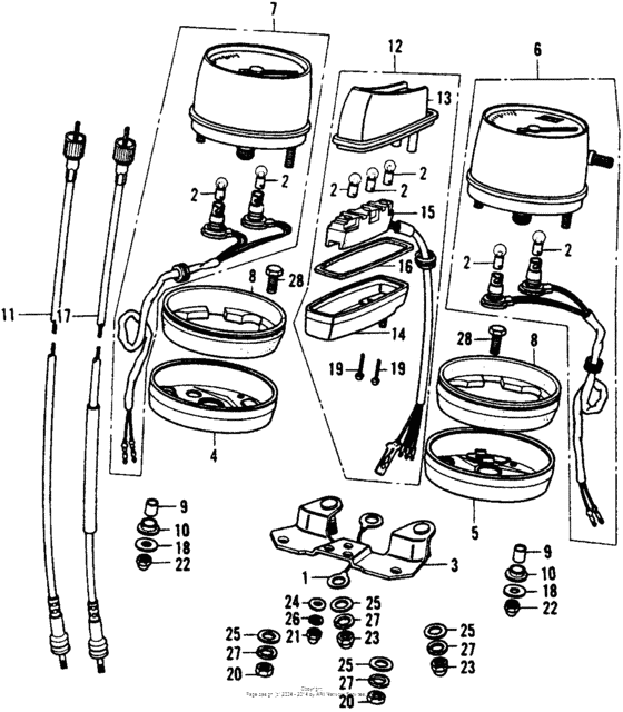 Speedometer + tachometer k6-k7