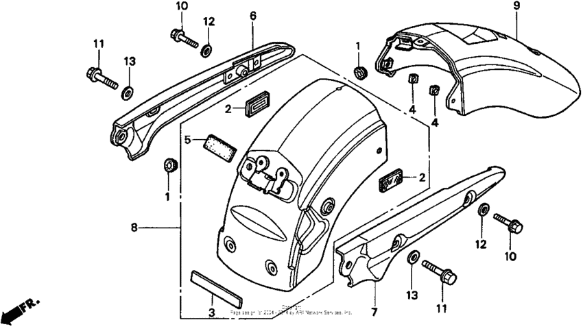 Rear fender + grab rail