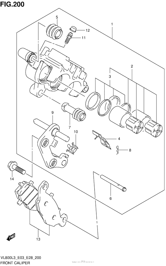 VL800 Передние тормоза