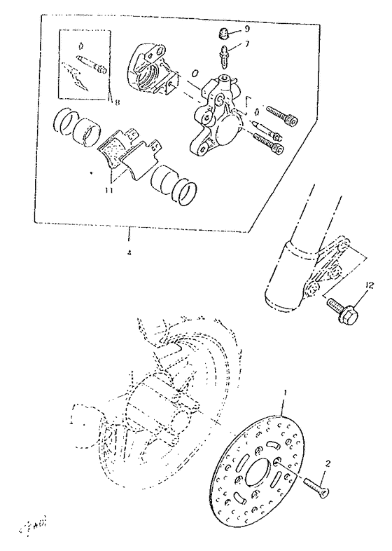 CW50RSP Front brake. caliper