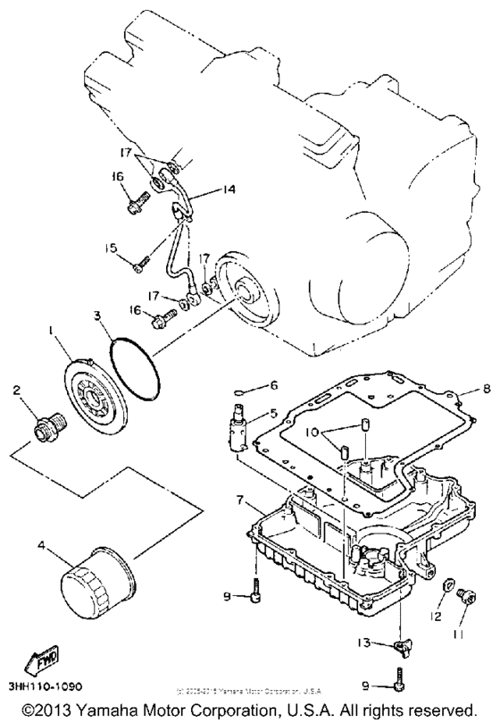 FZR600RD Маслянный фильтр
