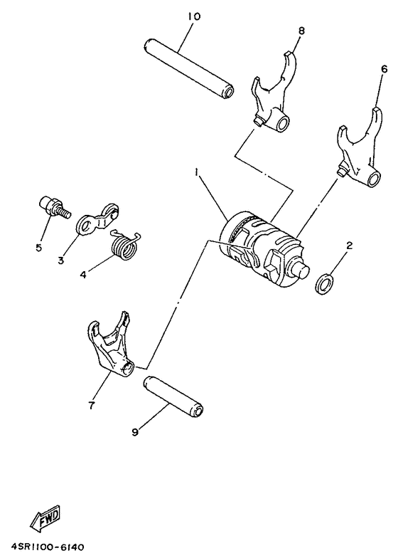 Shift cam. fork