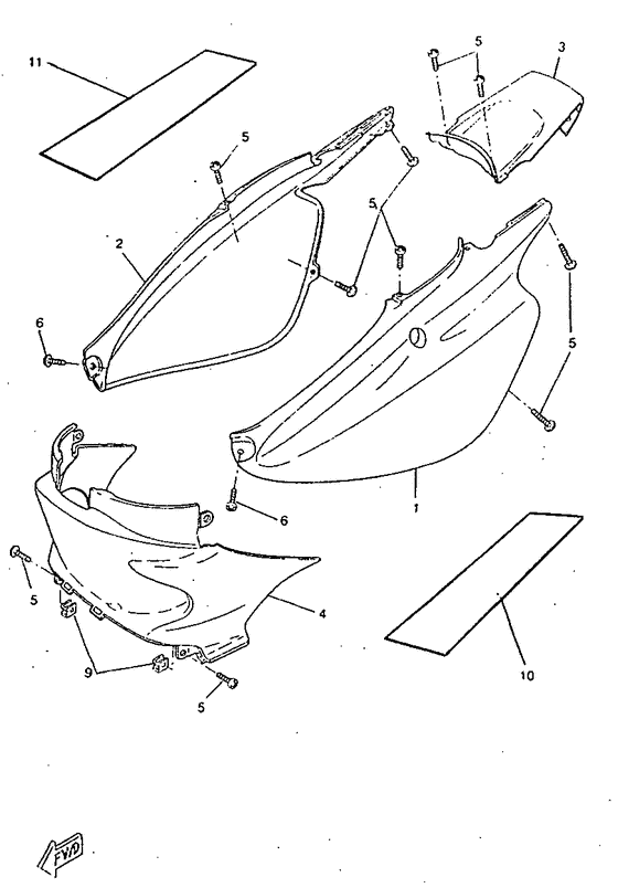 CW50RSX Боковые обтекатели