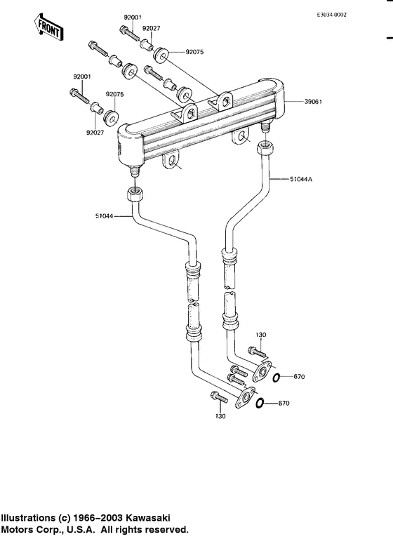 KZ750 Масляный радиатор