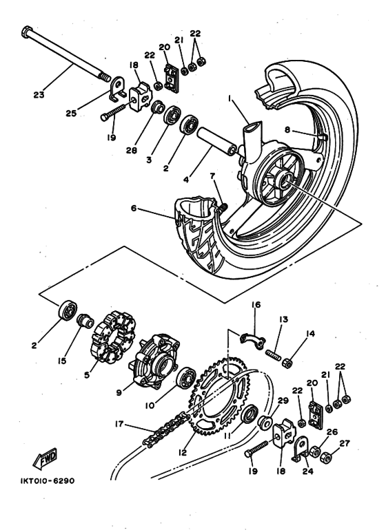 Rear wheel complete assy