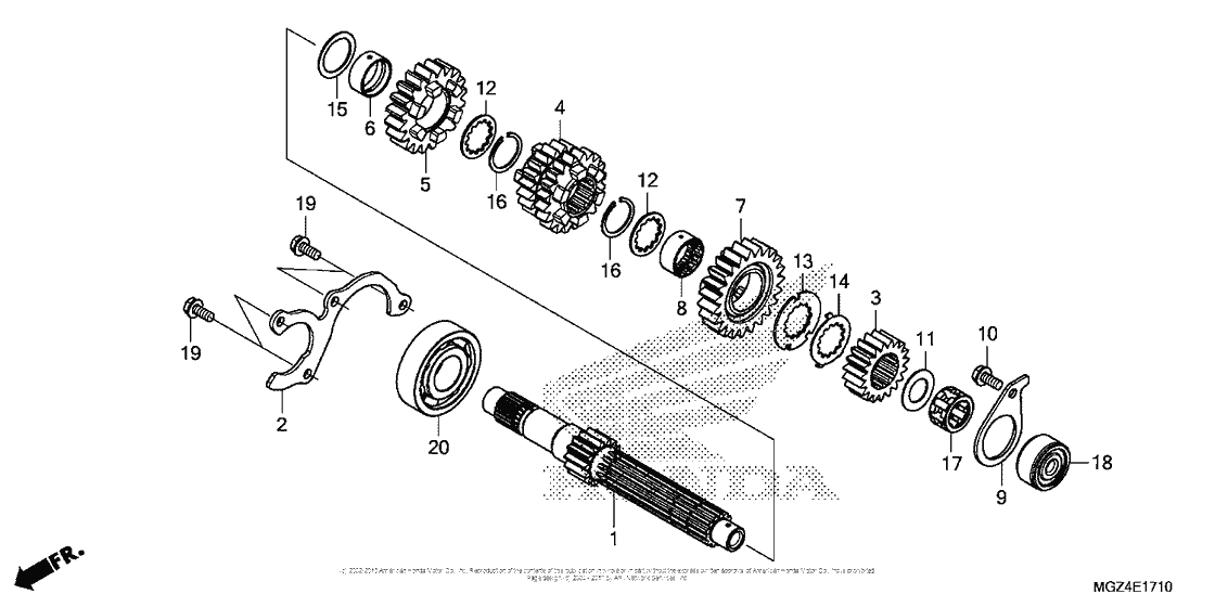 CBR500R (ABS) Transmission (Mainshaft)