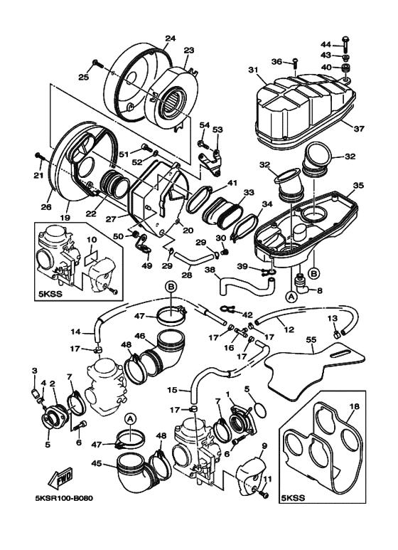 XVS1100A XVS11AR Впускная система