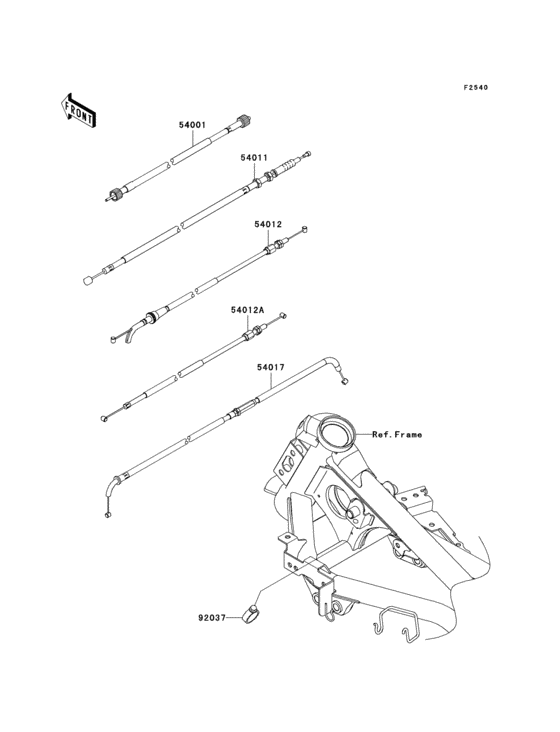 EX250 Тросы управления