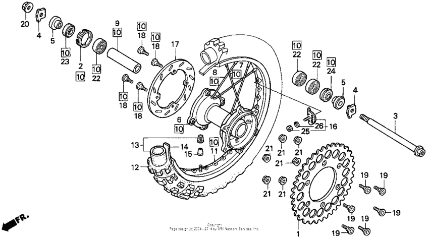 Rear wheel 90-91