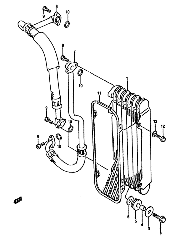 DR750 Масляный радиатор