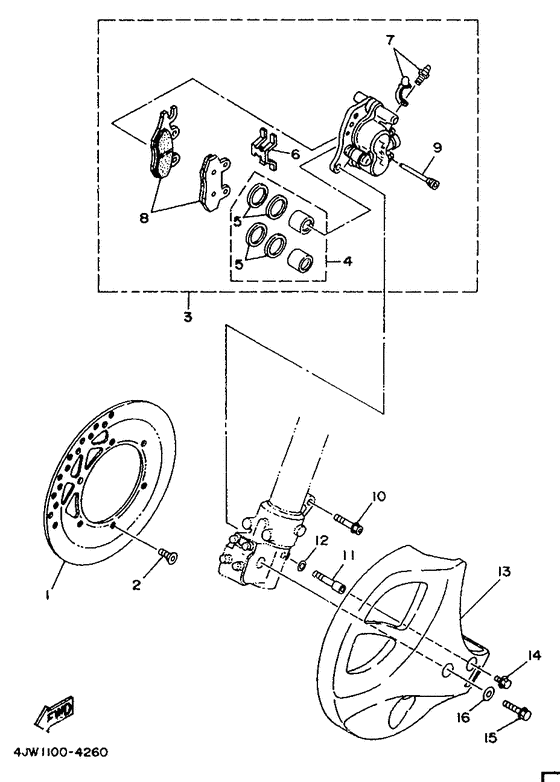 Front brake. caliper