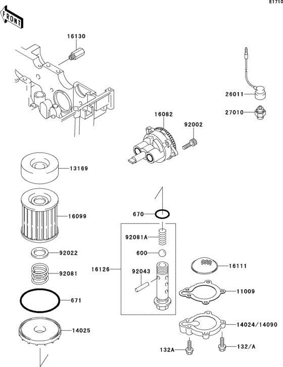 EL250 Масляный насос