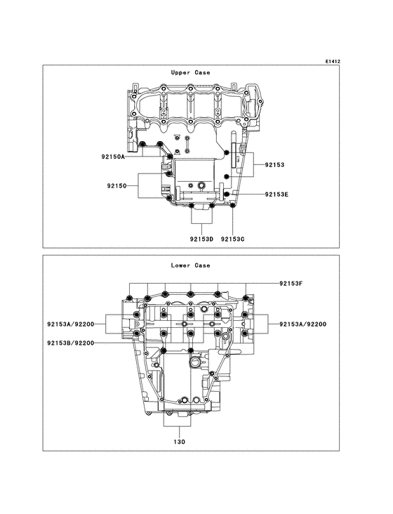 ZX600 Болты крепления картера
