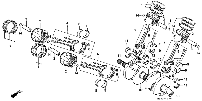 Crankshaft/piston