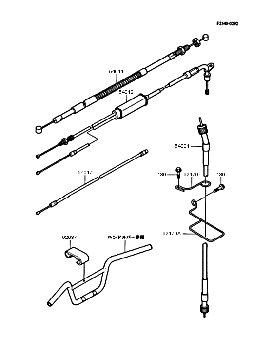 KMX80 Тросы управления