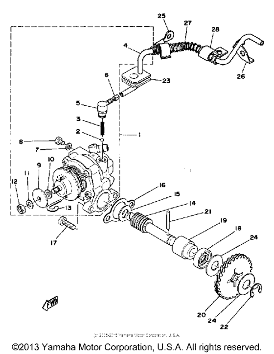 MX80J Масляный насос
