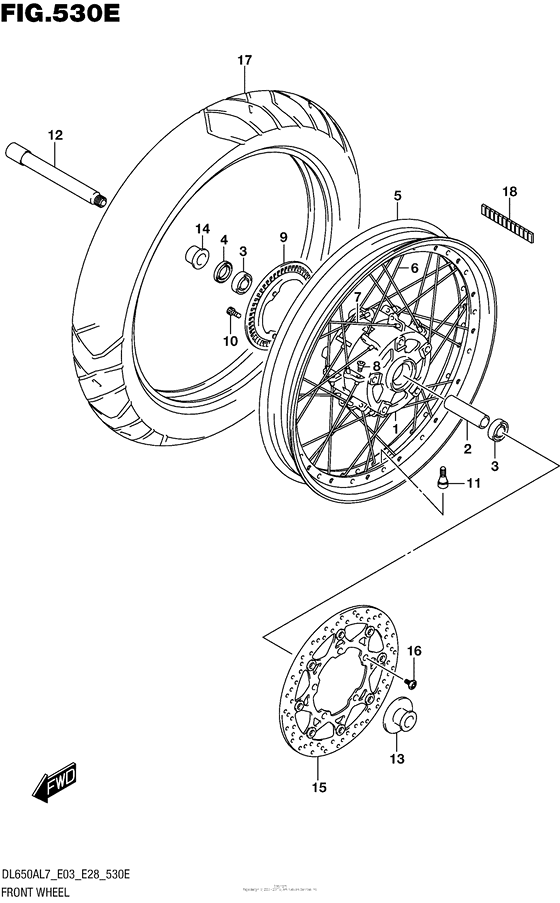 Front Wheel (Dl650Xal7 E28)
