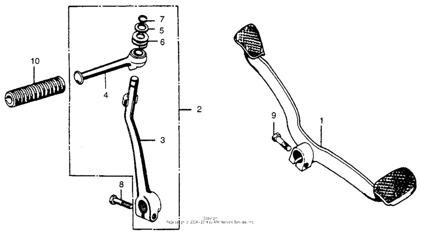Kick starter + change pedal