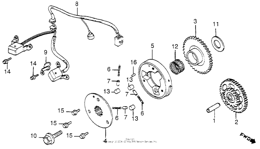 Pulse generator + starter clutch