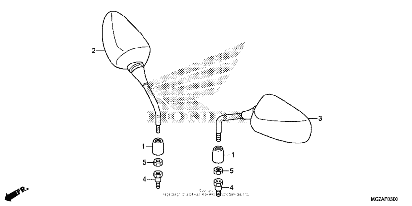 CB500F (ABS) Зеркало