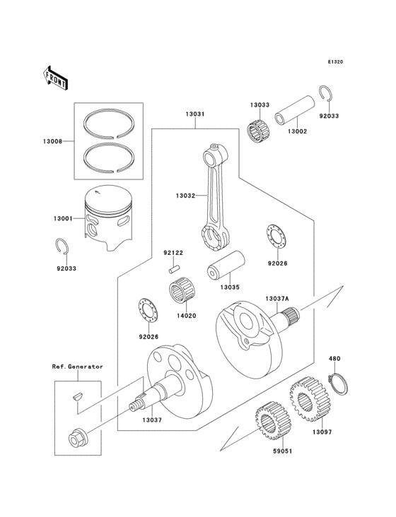 Crankshaft/piston
