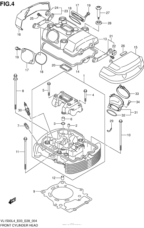 Front Cylinder Head (Vl1500L4 E33)