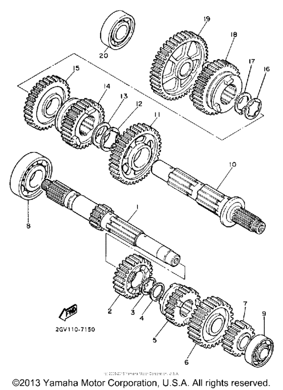XV535U Трансмиссия