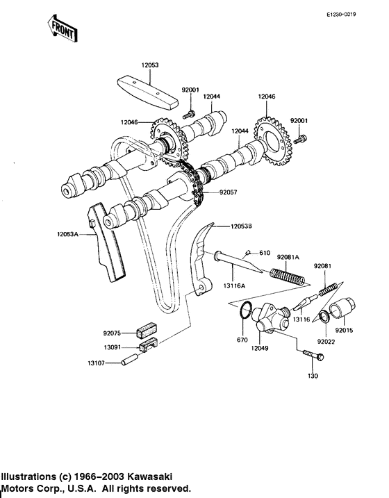 KZ1100 Camshafts / chain / tensioner