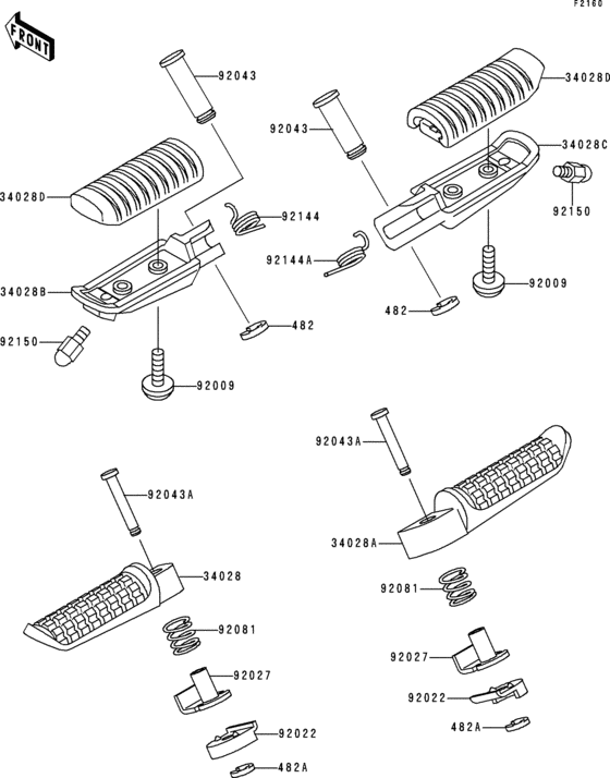 ZR750 Подножки