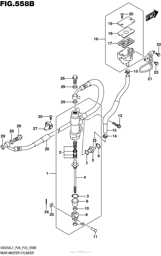 Rear Master Cylinder (Gw250Zl7 P28)