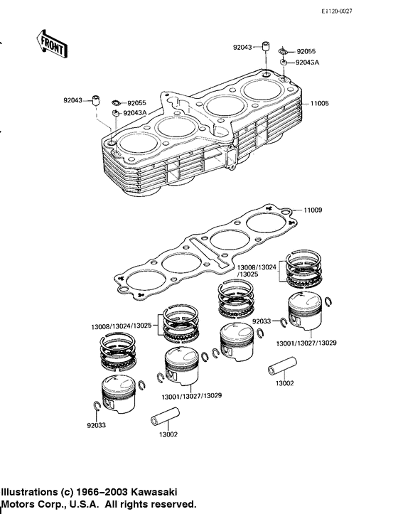Cylinder/pistons