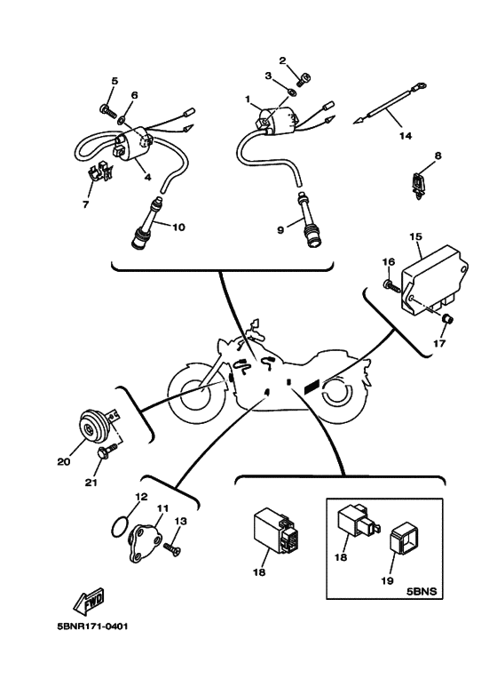 XVS650A Equipo electrico