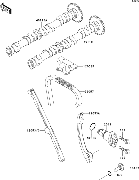 ZX600 Распред вал