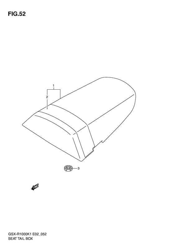 GSX-R1000 Seat tail box