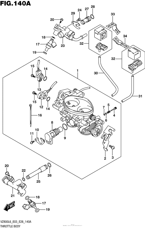 VZ800 Throttle Body (Vz800L6 E03)