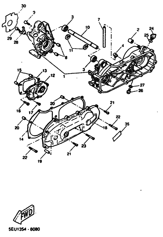 YH50 Картер двигателя