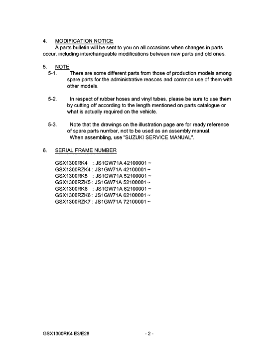 GSX1300R Catalog preface