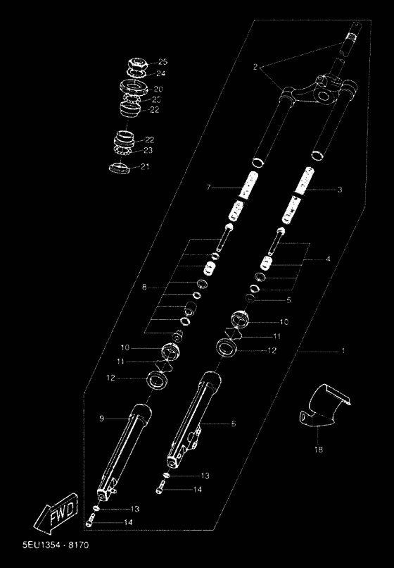 YH50 Вилка передней оси