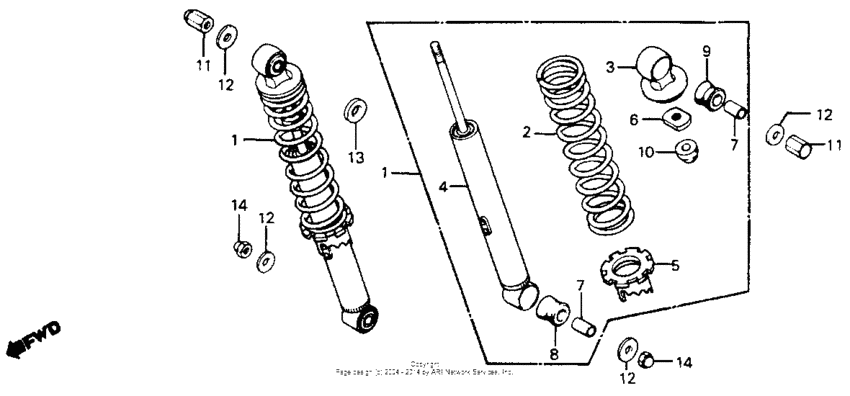 Rear shock absorber 82