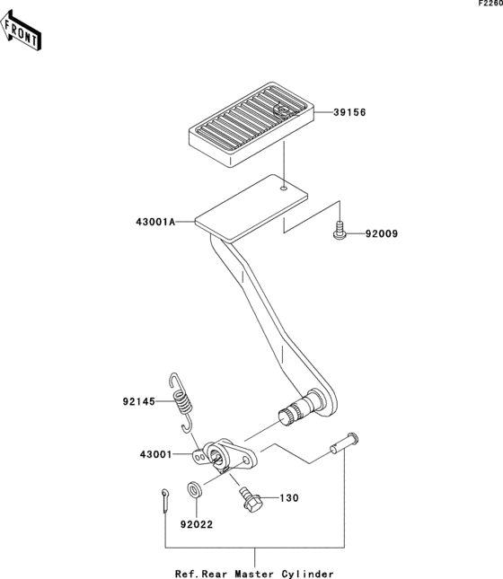 VN1500 Педаль тормоза