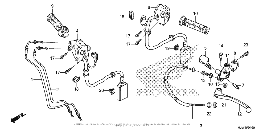 Handle Lever + Switch + Cable