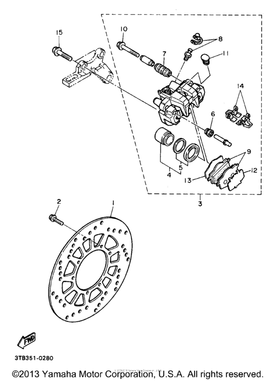 XT600EE Задний суппорт