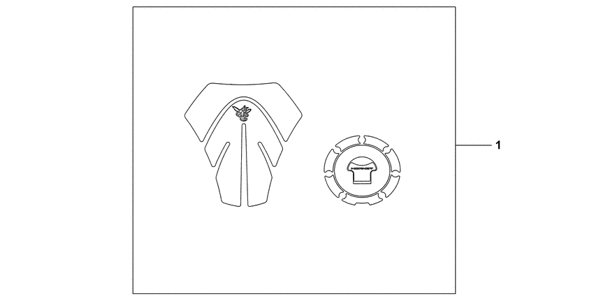 CB600F Kit fuel filler and tank pad se