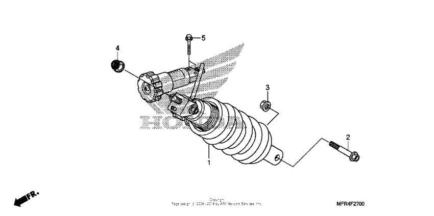 VT1300CX (ABS) Задние амортизаторы