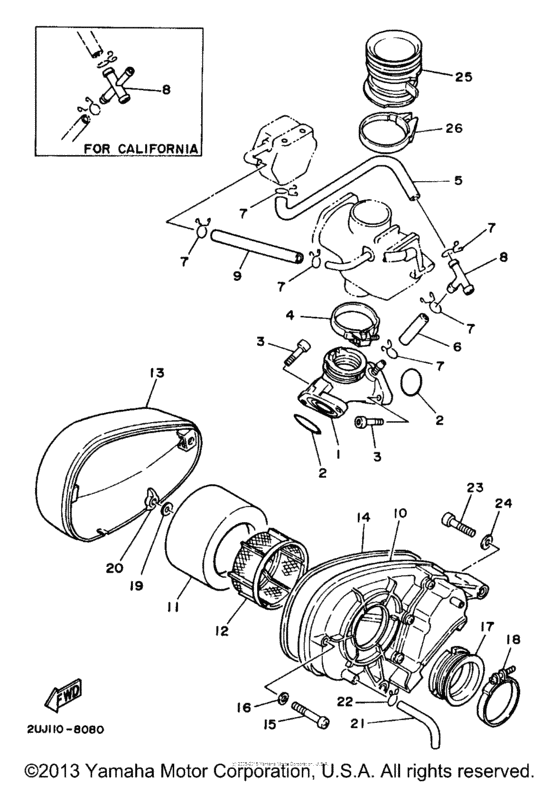 XV250 Впускная система