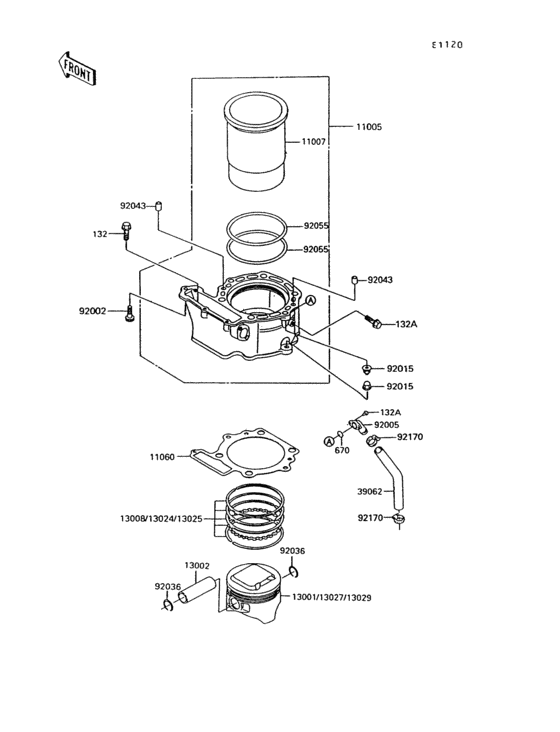 KL600 Цилиндр и поршни